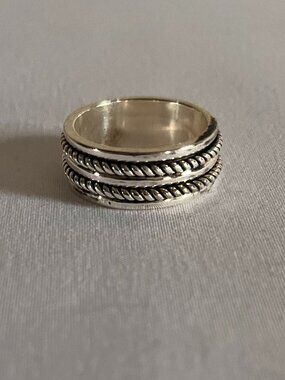 Single Row Double Band Spinner Ring